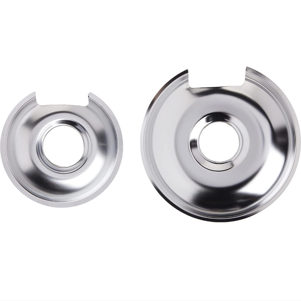 Range Kleen 10342X Style E Chrome Drip Pans, 2-Pack